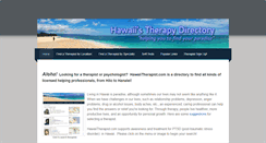 Desktop Screenshot of hawaiitherapist.com